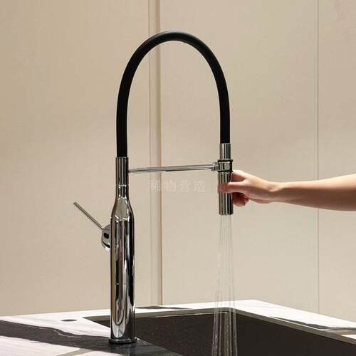 稀物营造｜厨房全铜龙头冷热防溅抽拉式水龙头天鹅颈洗菜盆龙头