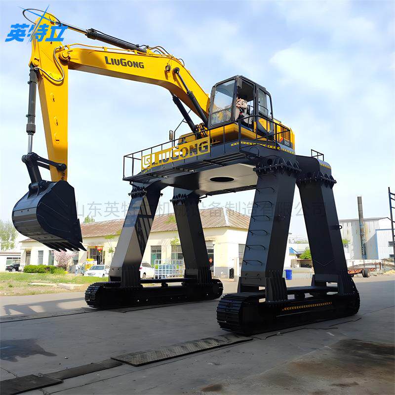 Excavatorwithlonglegs支腿火车卸煤机挖改铁路运输长腿挖机