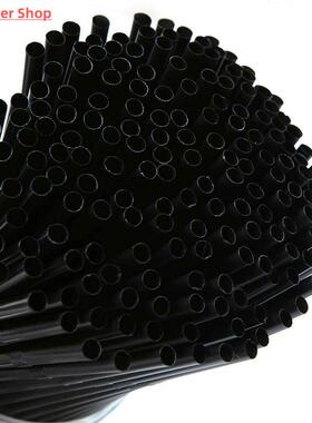 100pcs/Set Black Cocktail Straws Black Plastic Straw For Bir