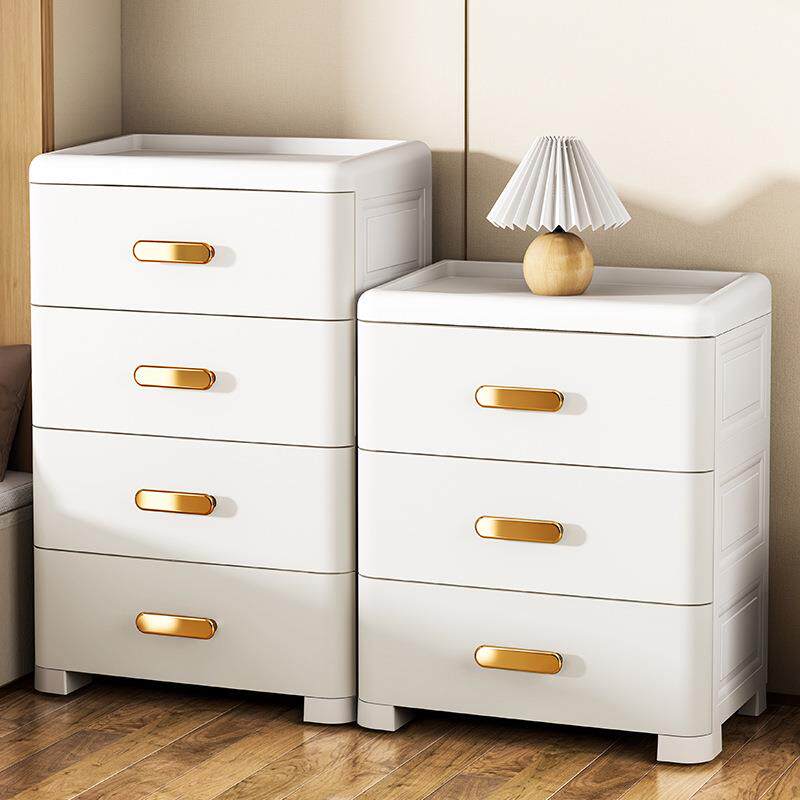 欧式45-70宽度抽屉式收纳柜款纯白储物柜客厅整理柜卧室床头柜子