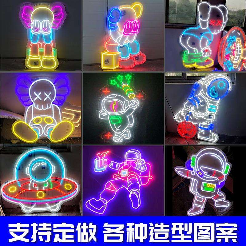 led霓虹灯发光字外贸跨境招牌户外广告牌网红氛围灯装饰创意灯牌