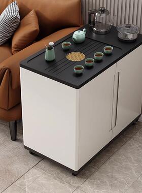 移动茶桌家用阳WRV台移茶台水型旋转茶车客带厅茶柜动移动轮茶具