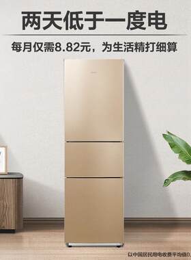 华凌冰箱 213升家用三门冰箱冷冻冷藏节能省电 BCD-213TH