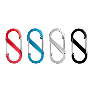 户外铝合金登山扣钥匙扣迷你多功能户外8字快挂S型D金属挂钩扣