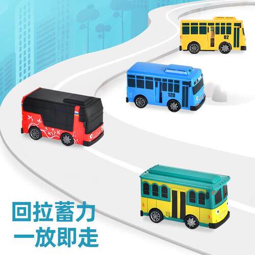 4pcs/set Anime Tayo the Little Bus Educational Toys Cartoon