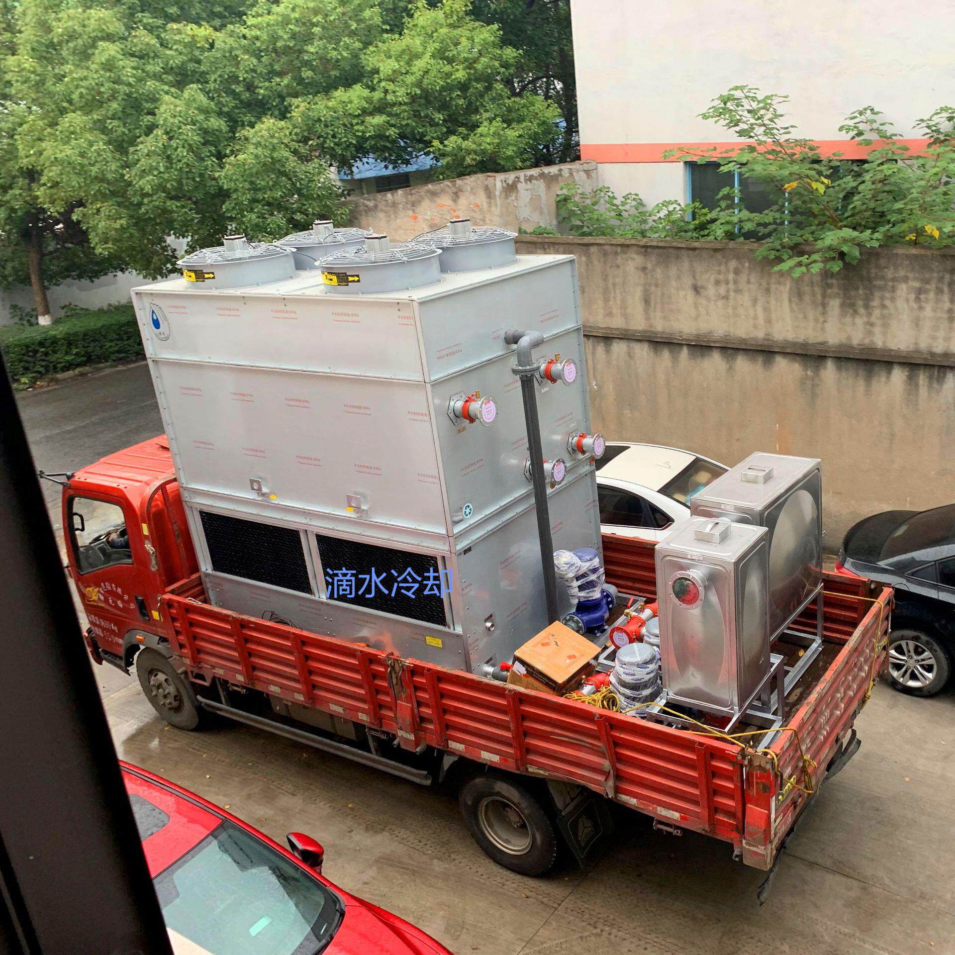 逆流式闭式冷却塔低噪音降温工业设备304玻璃不锈钢方形冷却水塔