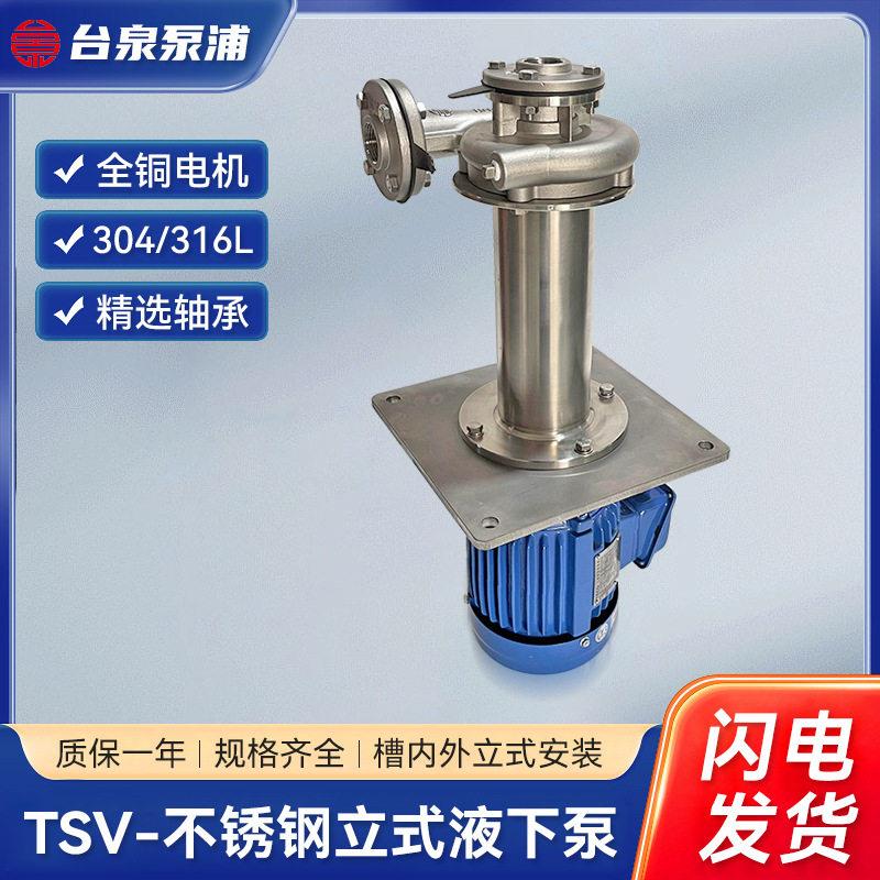 1HP台泉不锈钢双管立式液下级离心水泵750W可空转循环水泵DN40