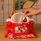 招意财猫大号艺摆件存钱罐店铺开摆业件创礼品家居饰品陶6876瓷工