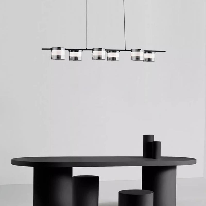 意式极餐吊灯现代简约厅设计师创简铜意高MAU端餐桌吧台书房全长