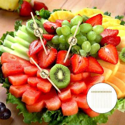 100 Pcs Cocktail Picks for Drinks Toothpicks Fruit