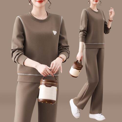 中年衣妈妈春87575257秋时卫尚老两件套春季新款中年妇女休闲运动