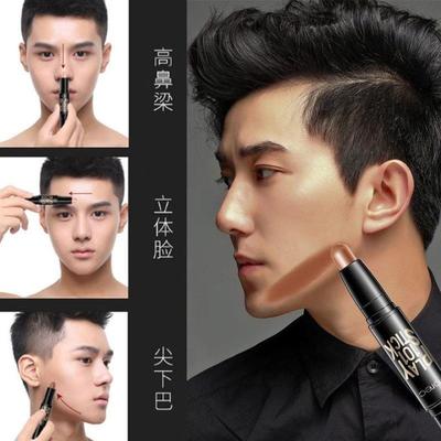 爆款修容棒男生卧蝉笔双头鼻影男士专用高光笔修容粉两用修容鼻