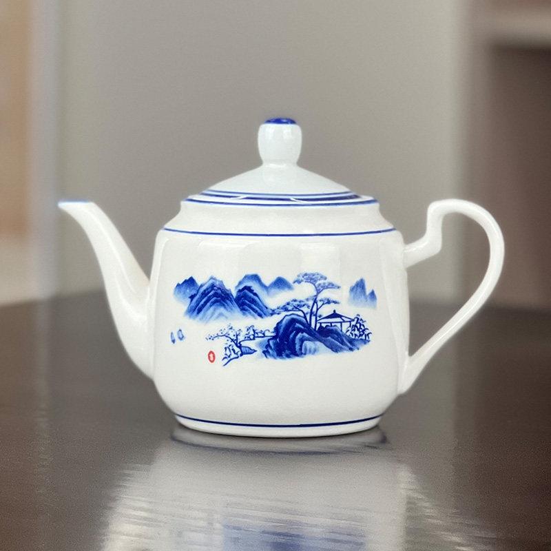 茶壶陶瓷泡茶家用耐高温泡茶壶饭店大小号过滤茶水壶客厅凉开 水