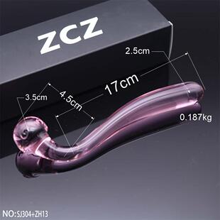 高硼硅实心不规则玻璃棒圆头粗按摩透明光滑圆润易清洗坚固不易碎