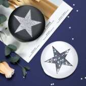 镜子灯带批发化妆星星镜子化妆镜便携流沙折叠手持礼品led灯化妆