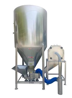 高档家用30kg00kg100体0kg立式无尘饲0料搅拌粉碎机一机养殖场打