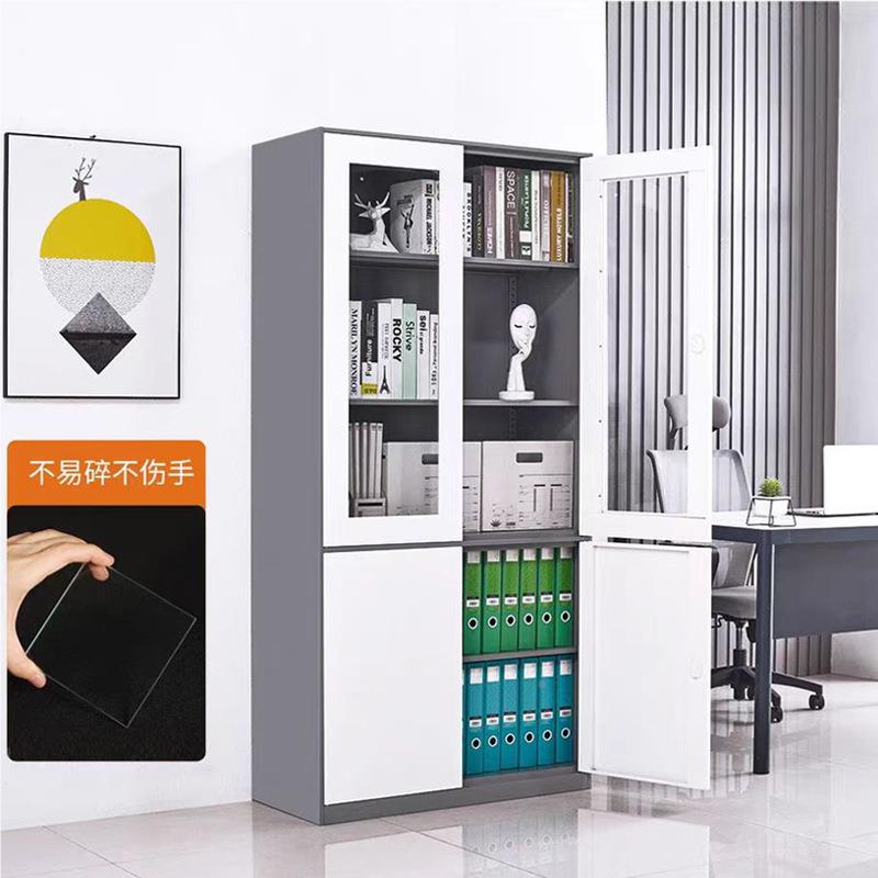 钢制档案资料柜铁锁皮办公室文件柜柜柜财务凭证带抽屉矮储物书柜