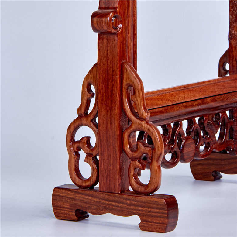 红木镜框像框鸡翅木台屏屏风插屏实木装饰摆件木质装裱字画镜框架