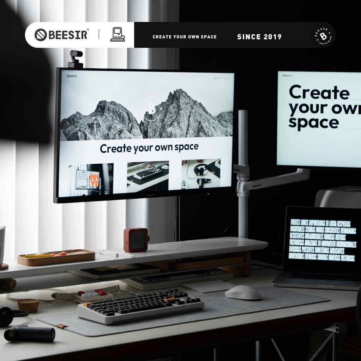 beesir毛毡鼠标垫超大号高级简约笔记本电脑键盘防滑垫办公桌垫