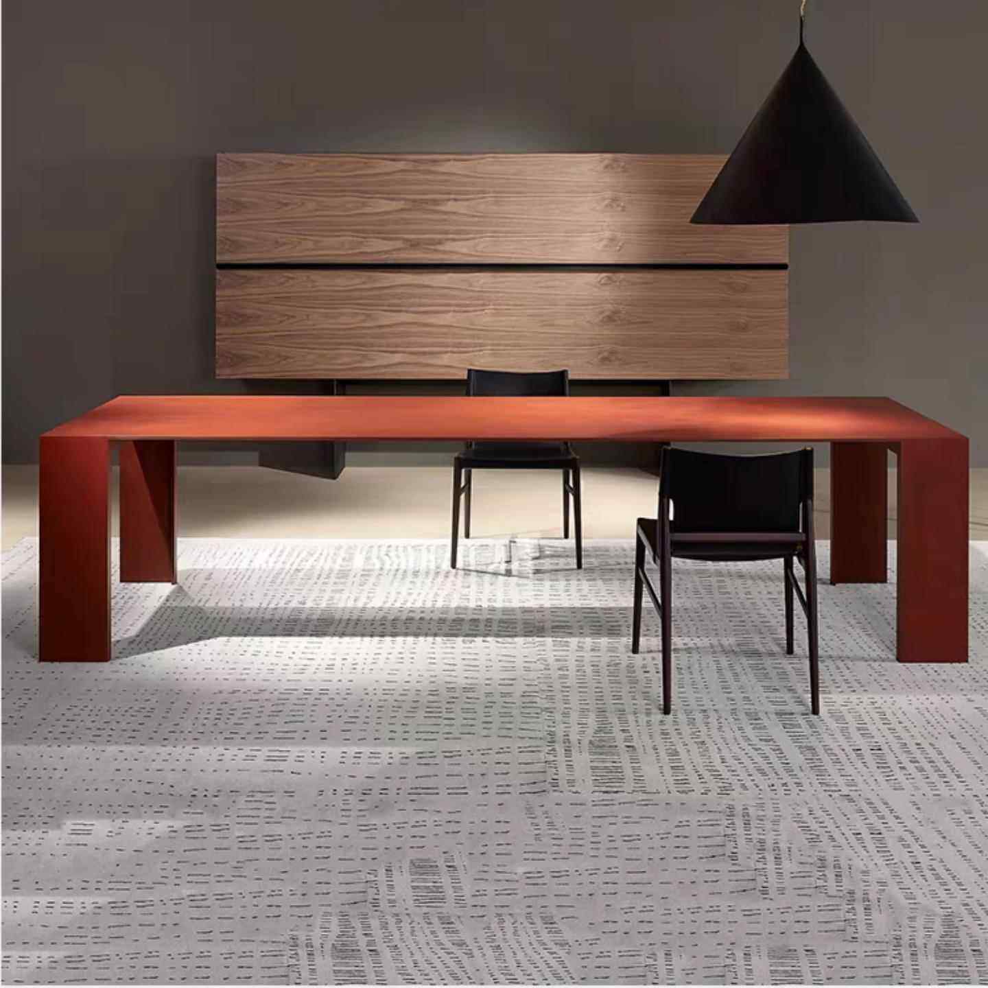 意式极简金属餐桌长方形会议桌设计师工作台简易长条办公桌工业风,商业/办公家具,会议桌,淘宝优惠券,粉丝福利购,淘宝优惠卷