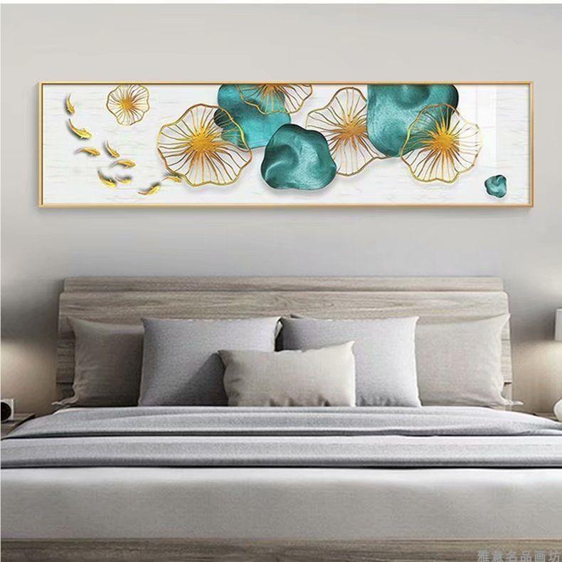 床头装饰VFE画现代简约景长幅横版厅北欧挂画瓷客沙发背墙壁画晶图片
