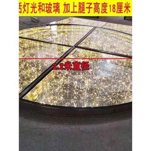 可移动圆形拆装婚庆发光舞台婚礼堂钢琴展台铝合金活动玻璃T台双