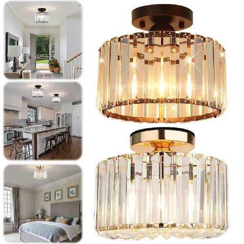 Modern Crystal Chandelier 3-LED Bulb E27 Socket Bedroom