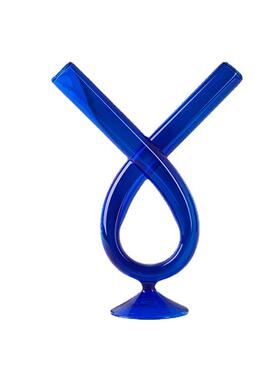 彩轻奢创意异形交叉色玻璃瓶北小众花器欧插花花水培居家20221013