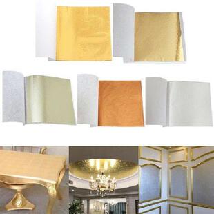 100 Sheets Gold Foil Leaf Gilding Handicrafts Craft Paper