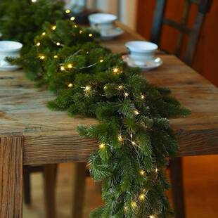 圣诞节装饰品松针柏叶松树藤条感楼梯壁挂餐桌氛围门挂