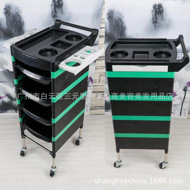 专用手推杠车新款复古美发车发廊工具小推车理发店烫染发型师加固