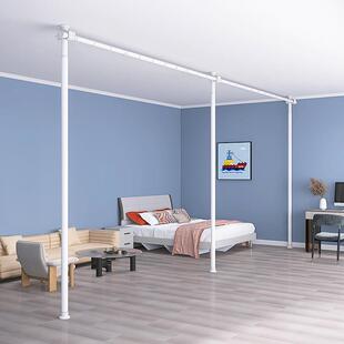 顶天立地屏风客厅隔间做房间床遮挡卧室简易租房分隔窗阳台挡风帘