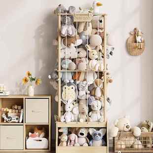木填充玩具收纳玩架三层大x0011型垂偶储物架幼儿园玩直具置质物
