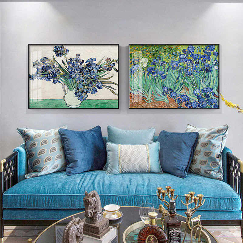 梵高装饰画世界名画丰收麦田沙发背景墙卧室餐厅玄关挂画复古油画,家居饰品,现代装饰画,淘宝优惠券,粉丝福利购,淘宝优惠卷