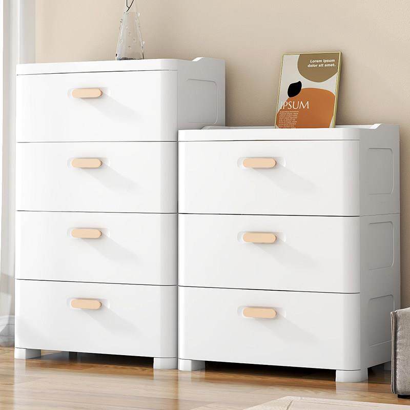 收纳箱抽屉式塑料盒多层储物盒家用五斗柜靠墙置物柜一体整理箱子