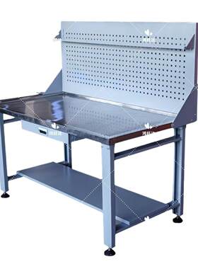 鸿旺达不锈钢机修工作台 工厂车间操作桌维修台 学校台钳工工作台