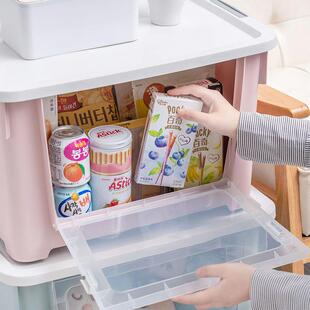 衣服整理箱收纳盒箱前开式收纳衣物宿舍双开门大容量特大号透明