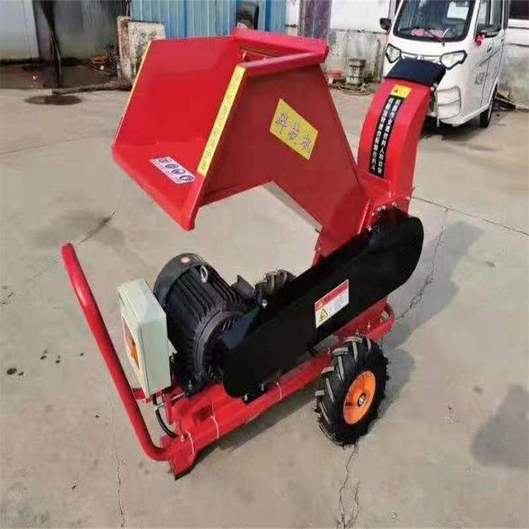 移动式树枝粉碎机汽油柴油电机小型碎枝机果园园林农用破碎机