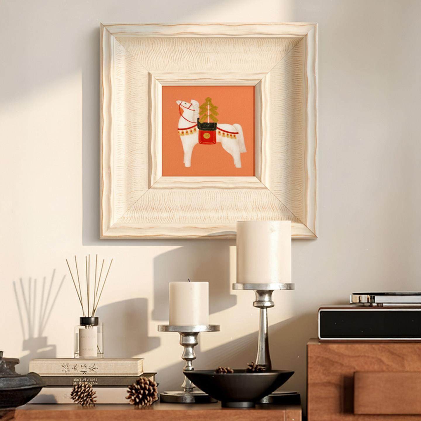 马上有钱2026年新款中古装饰画包豪斯马年高级挂画卧室餐柜摆画,家居饰品,现代装饰画,淘宝优惠券,粉丝福利购,淘宝优惠卷