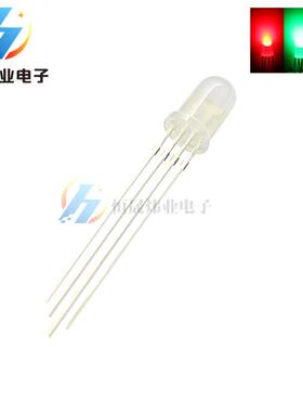 F5全彩发光管RGB5MM全彩雾状灯珠超高亮红绿蓝共阳4脚LED灯散光