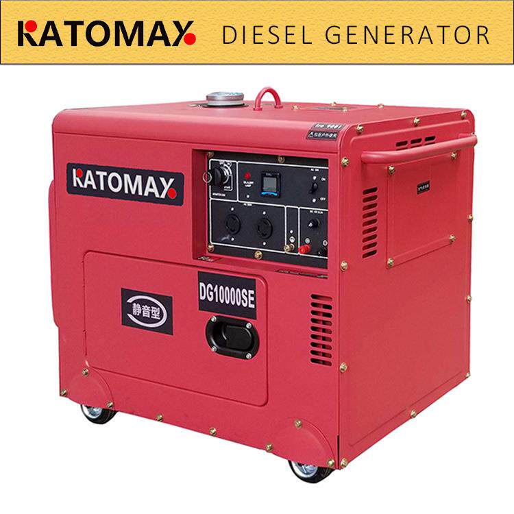 泰普特小型带轮子7KW/7500W家用低噪音/三相柴油发电机组