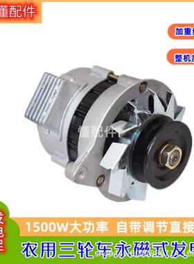 农用三轮车12V14V永磁发电机右挂角可充电交流直流通用电滚JF11A