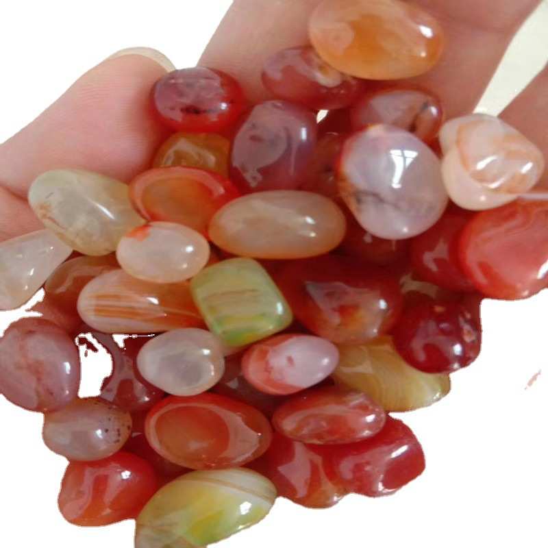 现货批发 鹅卵石 玛瑙石花盆鱼缸彩色石头彩色小石子 精品雨花石