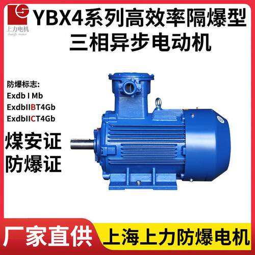 工业技改节能替换YB2上力YBX4-132M-47.5W高效防爆电机双厂产