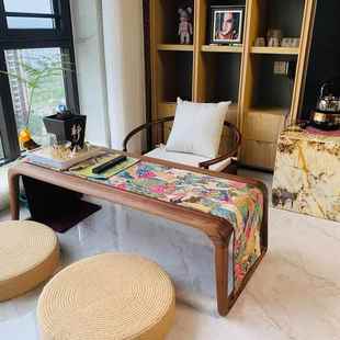 新中式阳台茶桌2025新款小型实木家用小茶台日式榻榻米泡茶桌茶几