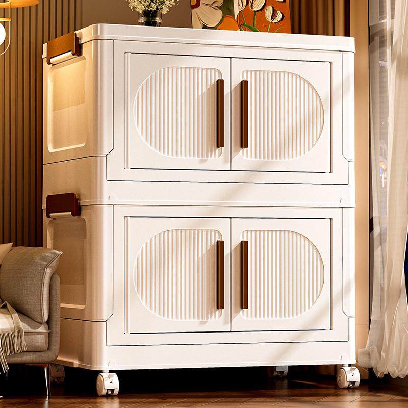 收纳柜欧式免安装置物柜家用衣服包包储物柜客厅饮料零食折叠柜子,收纳整理,收纳柜,淘宝优惠券,粉丝福利购,淘宝优惠卷