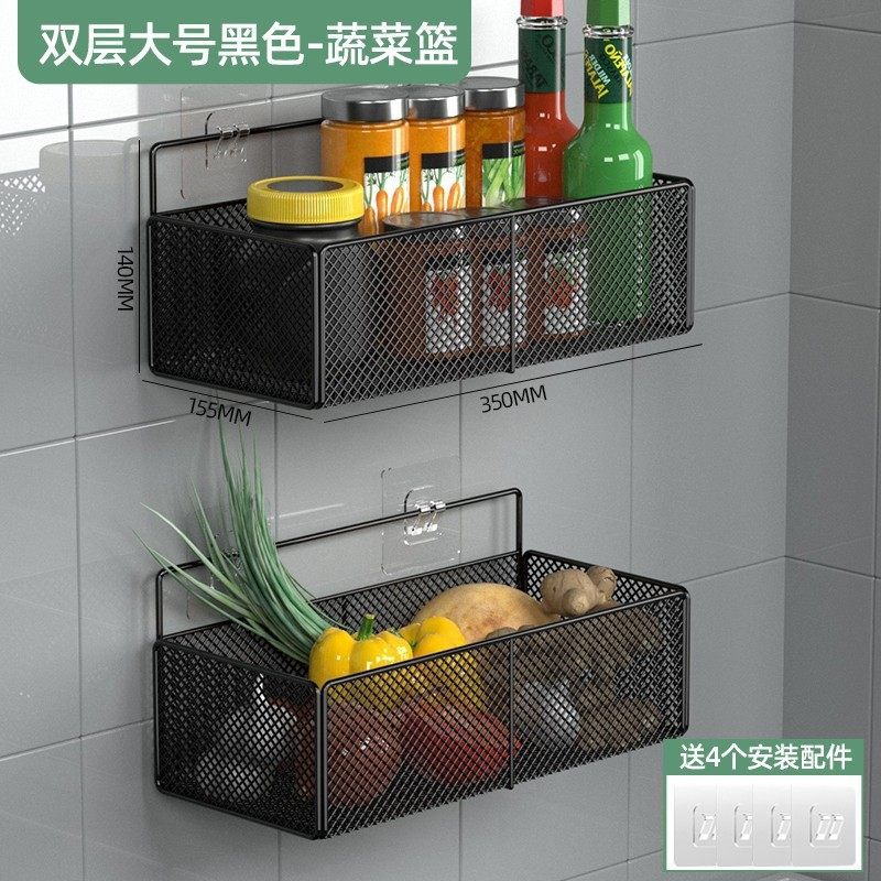 厨房柜门后收纳置物架橱柜蔬菜小挂篮筐墙上挂式柜子空间利用神器,厨房/烹饪用具,抹布架/厨房清洁收纳架,淘宝优惠券,粉丝福利购,淘宝优惠卷