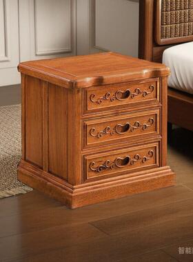 4IF76J575M实木菠萝格原木木家用大床合金花梨床头柜组两三抽抽厂
