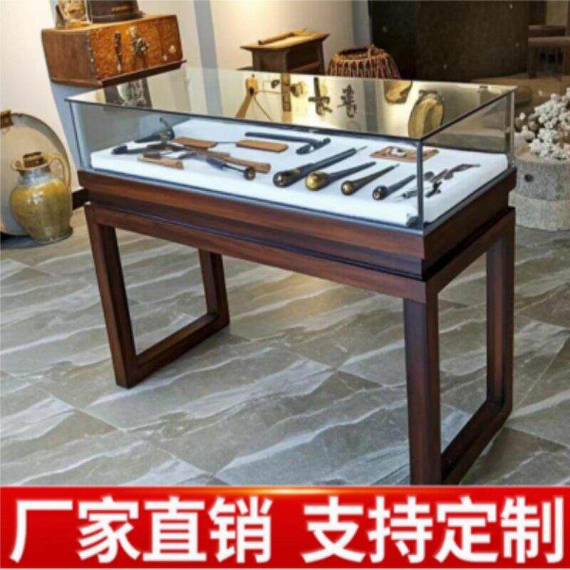 实木珠宝展示柜覆古文玩书籍字画玉器首饰博物馆展览玻璃展示柜