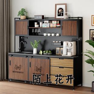 办公室水吧台一体柜商用休闲靠墙公司茶水间咖啡操作台吧台切洗台